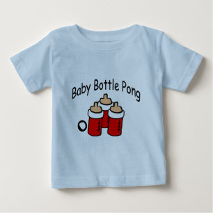 Camiseta Para Bebê Garrafa de bebê Pong
