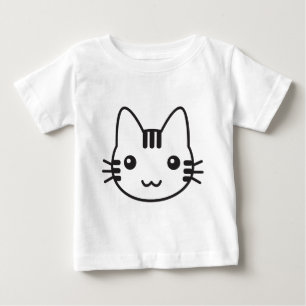 Camiseta Para Bebê Gatinho bonito