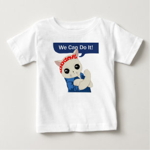 Camiseta Para Bebê Gato feminista