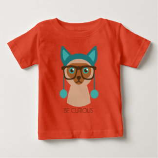 Camiseta Para Bebê Gato inteligente inteligente inteligente