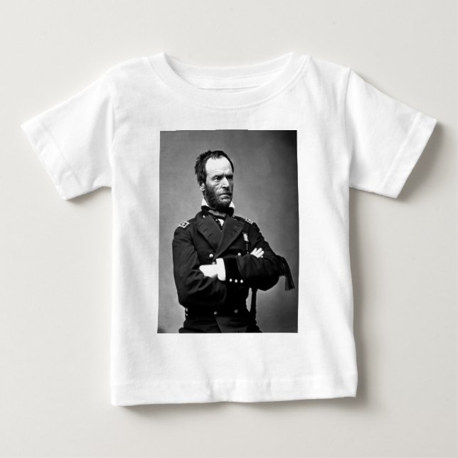Camiseta Para Bebê General William Tecumseh Sherman, 1865. (Frente)