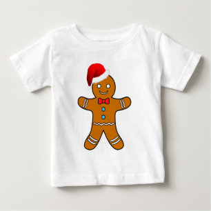 Camiseta Para Bebê gengibre no natal