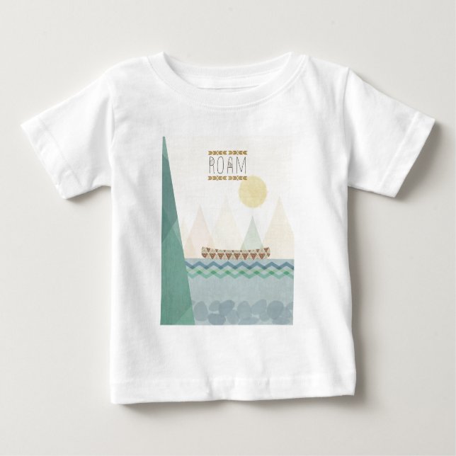 Camiseta Para Bebê Geo exterior II | vagueia (Frente)