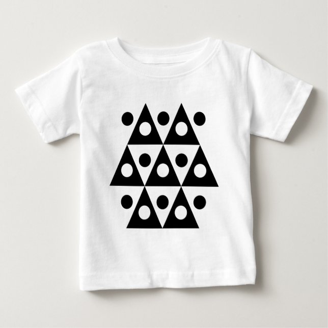 Camiseta Para Bebê Geométrico 260514 - Preto (Frente)