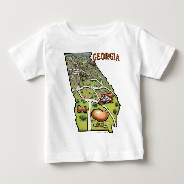 Camiseta Para Bebê Geórgia (Frente)
