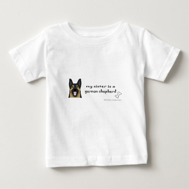 Camiseta Para Bebê german shepherd - mais raças (Frente)