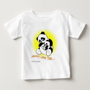 Camiseta Para Bebê gigglePanda para o dia das mães