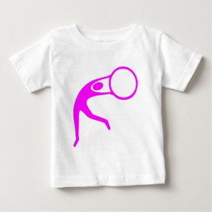 Camiseta Para Bebê Ginástica Rítmica Figura - Magenta