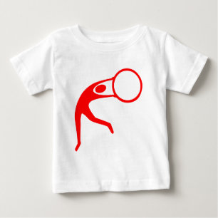 Camiseta Para Bebê Ginástica Rítmica Figura - Vermelho