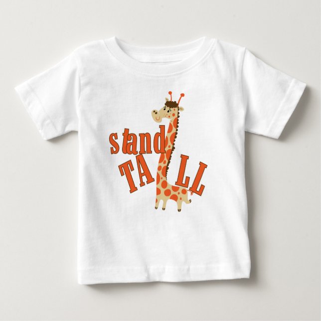 Camiseta Para Bebê Giraffe Stand Tall (Frente)