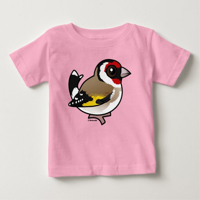 Camiseta Para Bebê Goldfinch Europeu (Frente)