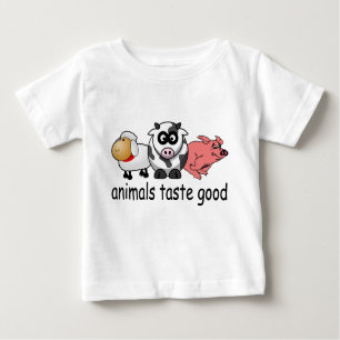 Camiseta Para Bebê Gosto dos animais bom - design engraçado dos