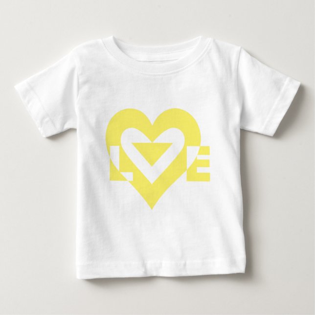 Camiseta Para Bebê Gráfico de Amor legal, Amarelo (Frente)