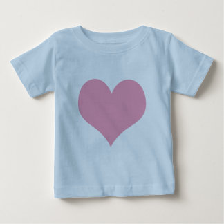 Camiseta Para Bebê Grande Coração de Amor Rosa