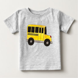 Camiseta Para Bebê Grande Transporte de Professores de Ônibus Escolar
