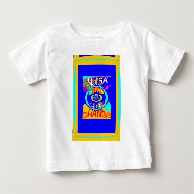 Camiseta Para Bebê Groove psicodélica: Pop Art Abstrato de energia (Frente)