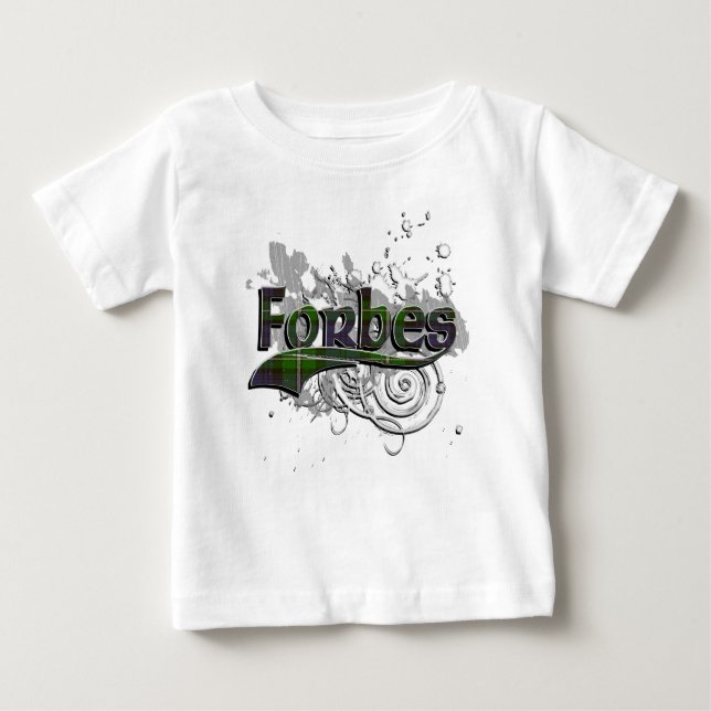Camiseta Para Bebê Grunge do Tartan de Forbes (Frente)