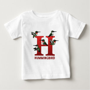 Camiseta Para Bebê H é para o Hummingbird