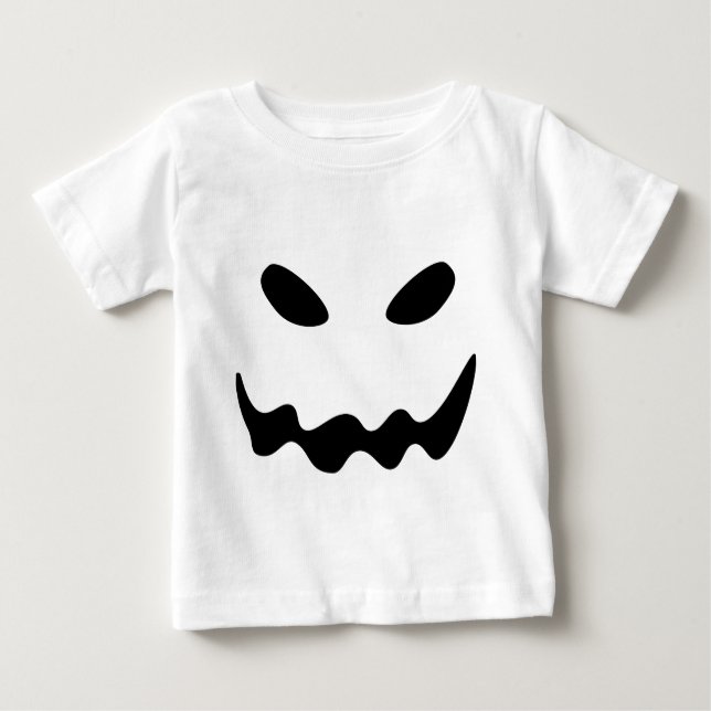 Camiseta Para Bebê Halloween Ghost Face (Frente)