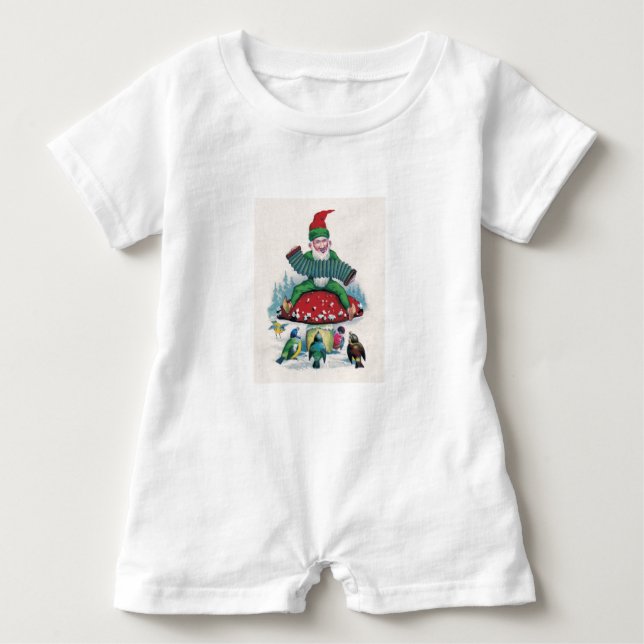 Camiseta Para Bebê Happy Forest Gnomo (Frente)
