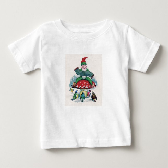 Camiseta Para Bebê Happy Forest Gnomo (Frente)