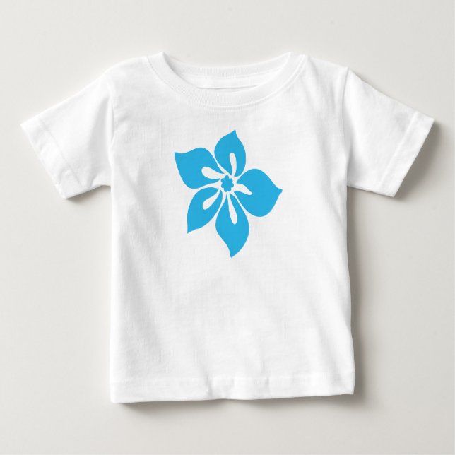 Camiseta Para Bebê Happy Hibiscus Criança Tee (Frente)
