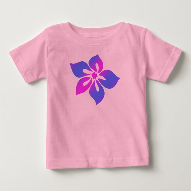 Camiseta Para Bebê Happy Hibiscus Toddler Tee (Frente)
