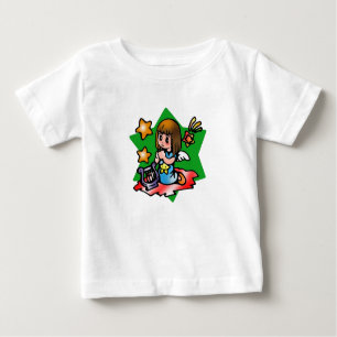 Camiseta Para Bebê Happy Virgo Angel com Harp