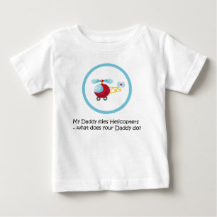 Camiseta Para Bebê Helicóptero do pai