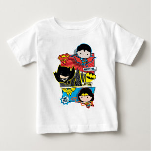 Camiseta Para Bebê Heróis Chibi Prontos Para Ação!