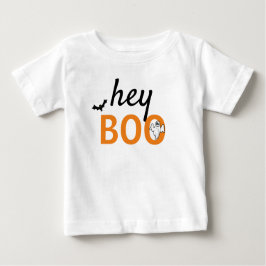 Camiseta para Bebê - hey BOO Fantasma / Morcegos