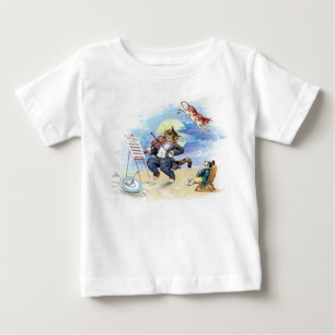 Camiseta Para Bebê Hey, Diddle Diddle a rima de berçário