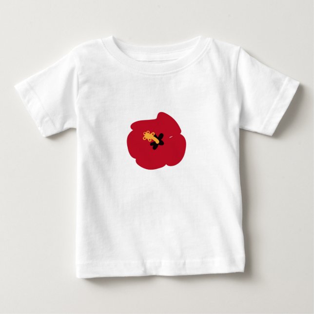 Camiseta Para Bebê Hibiscus do vermelho do verão (Frente)