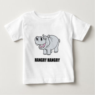 Camiseta Para Bebê Hipopótamo de Hangry