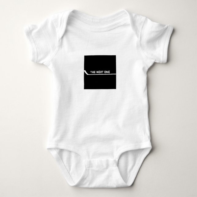 Camiseta Para Bebê Hockey com o próximo bebê (Frente)