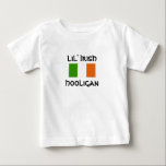 Camiseta Para Bebê hooligan do irlandês do lil<br><div class="desc">Mostre fora algum orgulho irlandês! Bonito & cómico! Faça-lheo excepcionalmente - mude a cor da camisa, o estilo, etc.! Grande ideia do presente!</div>