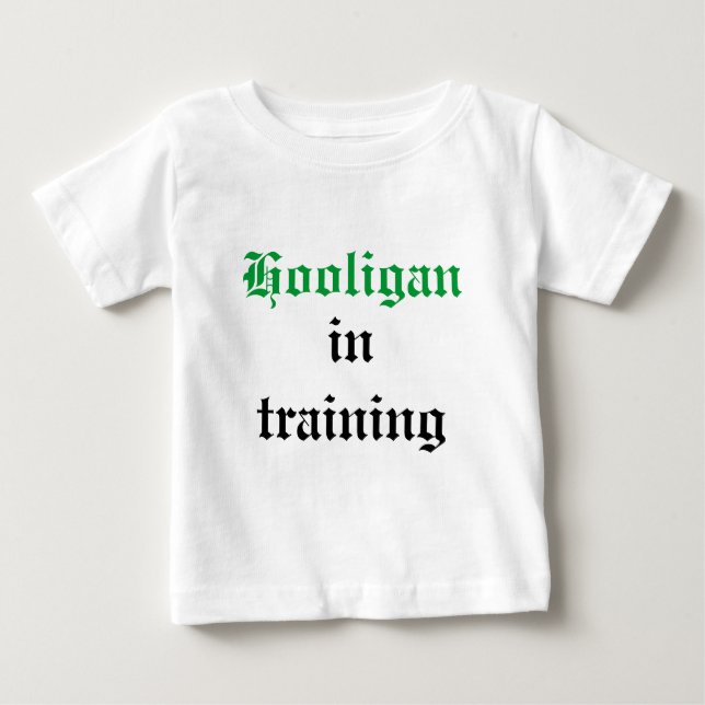 Camiseta Para Bebê Hooligan, no treinamento (Frente)