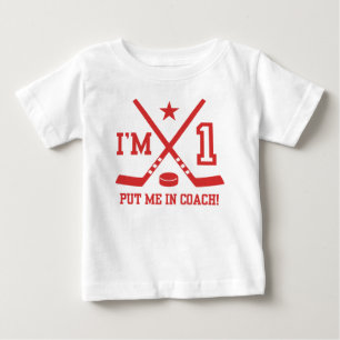 Camiseta Para Bebê Hóquei do primeiro aniversario