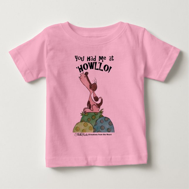 Camiseta Para Bebê Howler Dog (Frente)