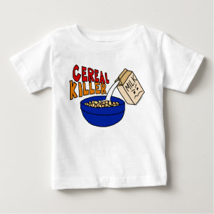Camiseta Para Bebê Humor da comida de pequeno almoço do assassino do