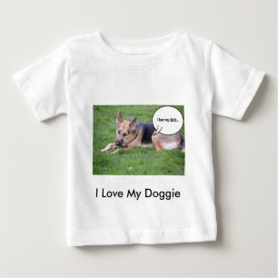 Camiseta Para Bebê Humor do German shepherd
