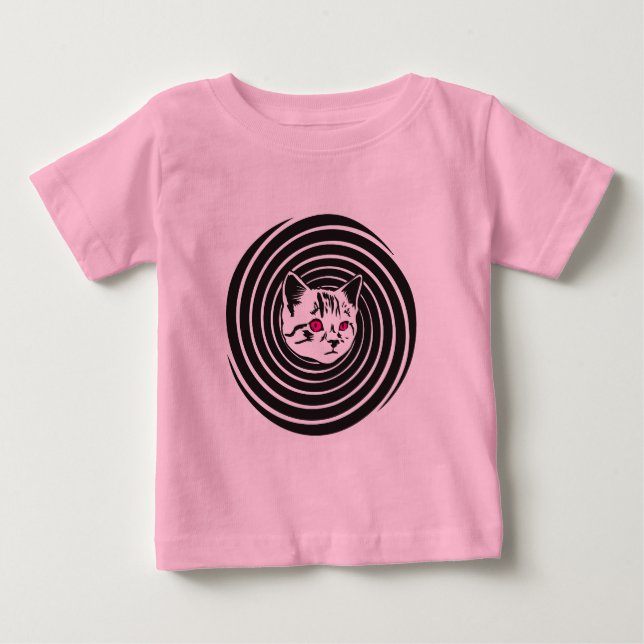 Camiseta Para Bebê Hypno-Cat (Frente)