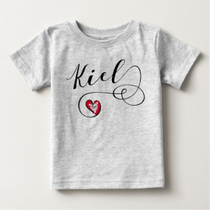 Camiseta Para Bebê I Heart Kiel, Alemanha