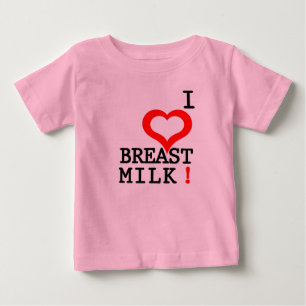 CAMISETA PARA BEBÊ I LOVE BREAST MILK!