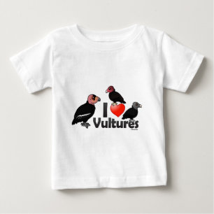 Camiseta Para Bebê I Love Vultures (América do Norte)