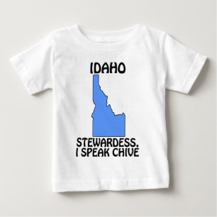 Camiseta Para Bebê Idaho - Aeromoça, Eu Falo Cebolinha