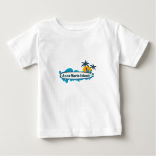 Camiseta Para Bebê Ilha de Anna Maria - projeto do surf