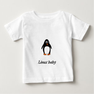 Camiseta Para Bebê Imagem do tux do linux do pinguim