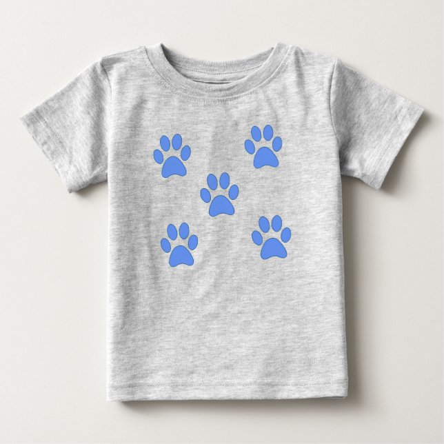 Camiseta Para Bebê Impressão Adorável em Paw (Frente)