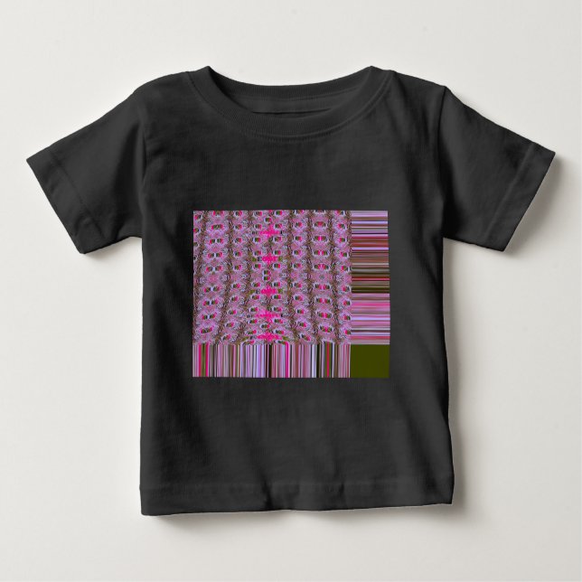 Camiseta Para Bebê Impressão de Abstrato de padrão denso e intuitivo (Frente)